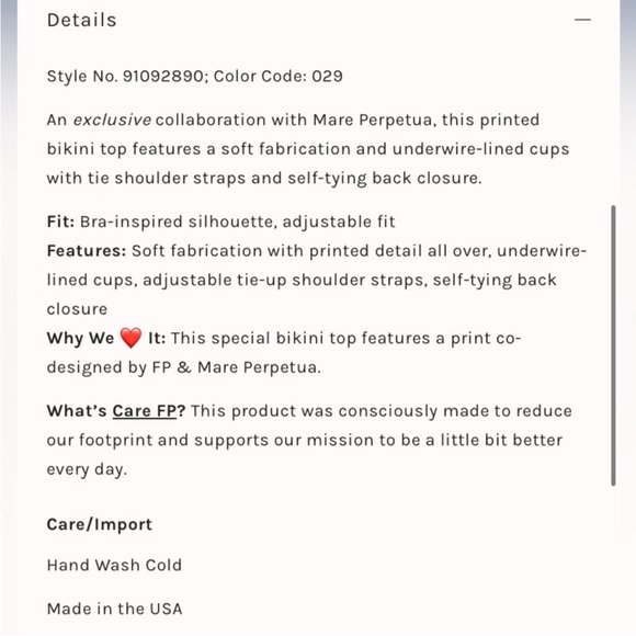 NWT Free People x Mare Perpetua 2-piece bathing suit - Picture 11 of 13